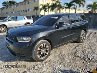 2019 Dodge Durango GT Plus with VIN 1C4RDHDG2KC650595, listed as a Copart auction lot 48521085 with 73,981 mi miles and Salvage Title. Bid and sale history available at carsss.com. Image 1.