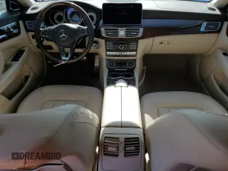 2015 Mercedes-Benz CLS 550 with VIN WDDLJ7DB0FA142341, listed as a Copart auction lot 55387945 with 56,525 mi miles and Salvage title. Bid and sale history available at DreamBid. Image 8.