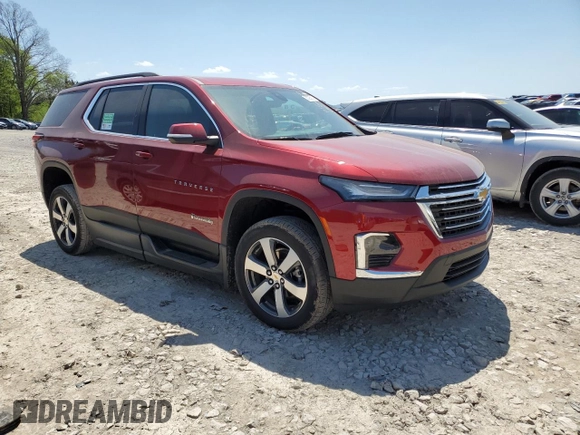 2022 Chevrolet Traverse LT Leather with VIN 1GNERHKWXNJ112857, listed as a Copart auction lot 50095814 with 25,105 mi miles. Bid and sale history available at carsss.com. Image 4.