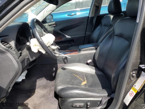 2007 Lexus IS 350 with VIN JTHBE262572012608, listed as a Copart auction lot 47358585 with 219,798 mi miles and Salvage Title. Bid and sale history available at carsss.com. Image 7.