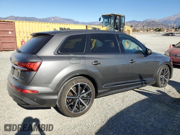 2020 Audi Q7 Premium Plus with VIN WA1LXAF70LD002518, listed as a Copart auction lot 86742944 with 46,961 mi miles and Salvage Title. Bid and sale history available at carsss.com. Image 3.