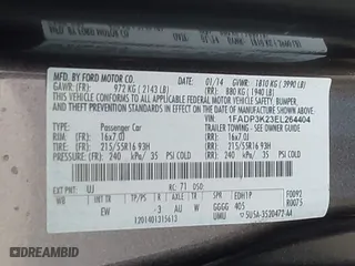 2014 Ford Focus SE with VIN 1FADP3K23EL264404, listed as a IAAI auction lot 41802792 with 95,253 mi miles. Bid and sale history available at carsss.com. Image 9.
