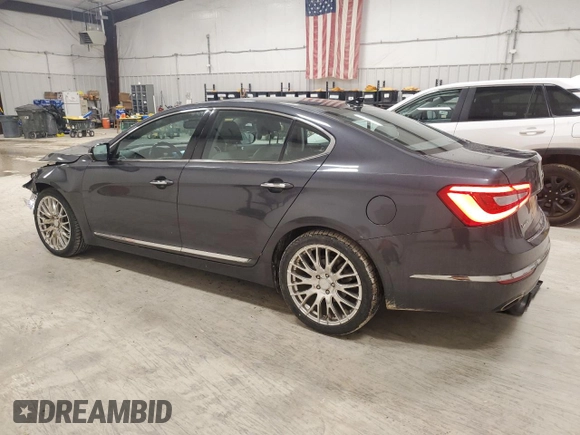 2014 Kia Cadenza Premium with VIN KNALN4D70E5165793, listed as a Copart auction lot 82120484 with 75,129 mi miles and Salvage Title. Bid and sale history available at carsss.com. Image 2.