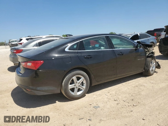 2025 Chevrolet Malibu LT with VIN 1G1ZD5ST1SF103582, listed as a Copart auction lot 51154425 with 7,376 mi miles and Salvage Title. Bid and sale history available at DreamBid. Image 3.