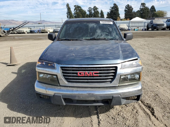 2007 GMC Canyon SL with VIN 1GTCS149478182349, listed as a Copart auction lot 78095504 with 176,971 mi miles and Salvage Title. Bid and sale history available at carsss.com. Image 5.