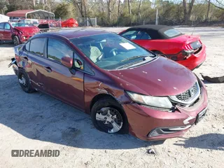 2015 Honda Civic Sedan LX with VIN 19XFB2F56FE244819, listed as a IAAI auction lot 41744828 with 128,500 mi miles. Bid and sale history available at carsss.com. Image 1.