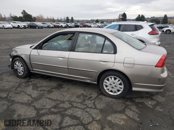 2004 Honda Civic LX with VIN 2HGES15514H505381, listed as a Copart auction lot 84966924 with 285,019 mi miles and Salvage Title. Bid and sale history available at DreamBid. Image 2.