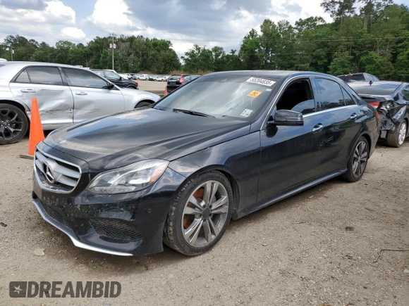 2016 Mercedes-Benz E 350 Sport with VIN WDDHF5KB3GB222081, listed as a Copart auction lot 55204835 with 145,885 mi miles and Salvage Title. Bid and sale history available at DreamBid. Image 1.