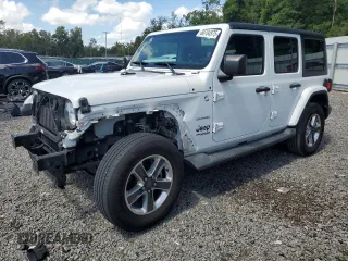 2019 Jeep Wrangler Unlimited Sahara with VIN 1C4HJXEN5KW588443, listed as a Copart auction lot 60704975 with 70,757 mi miles and Salvage title. Bid and sale history available at DreamBid. Image 1.