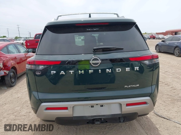 2023 Nissan Pathfinder Platinum z VIN 5N1DR3DH7PC275524, wystawiony jako IAAI lot #42061025 z przebiegiem 22 670 mil mil oraz . Historia ofert i sprzedaży dostępna na DreamBid. Obrazek 16.