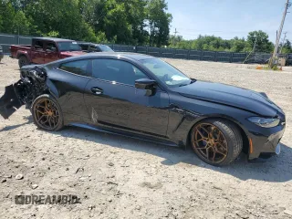 2022 BMW M4 Competition xDrive with VIN WBS43AZ02NCH67299, listed as a Copart auction lot 58264194 with 19,176 mi miles and Salvage Title. Bid and sale history available at carsss.com. Image 4.