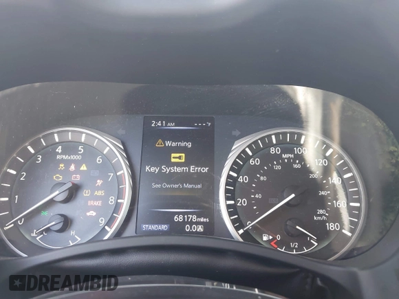 2018 Infiniti Q50 Sport with VIN JN1EV7AP5JM355948, listed as a IAAI auction lot 41872081 with 68,178 mi miles and . Bid and sale history available at carsss.com. Image 7.