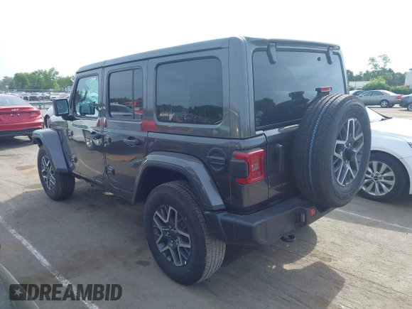 2025 Jeep Wrangler Sahara with VIN 1C4PJXEN5SW525130, listed as a IAAI auction lot 42174096 with 5,387 mi miles and . Bid and sale history available at DreamBid. Image 14.