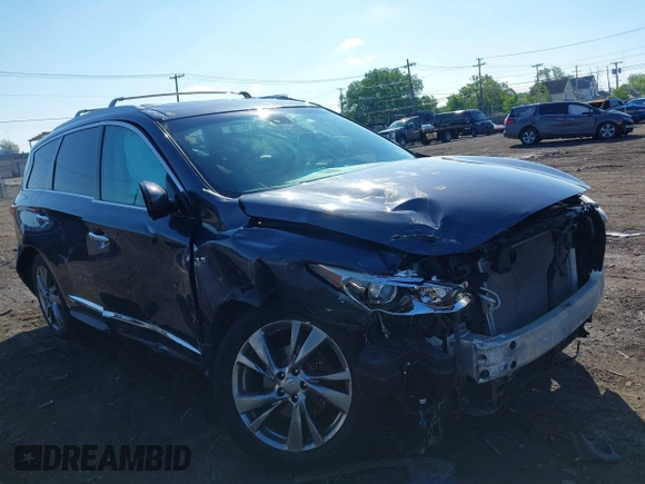 2014 Infiniti QX60 with VIN 5N1AL0MM7EC533909, listed as a IAAI auction lot 42370543 with 159,958 mi miles and . Bid and sale history available at DreamBid. Image 1.