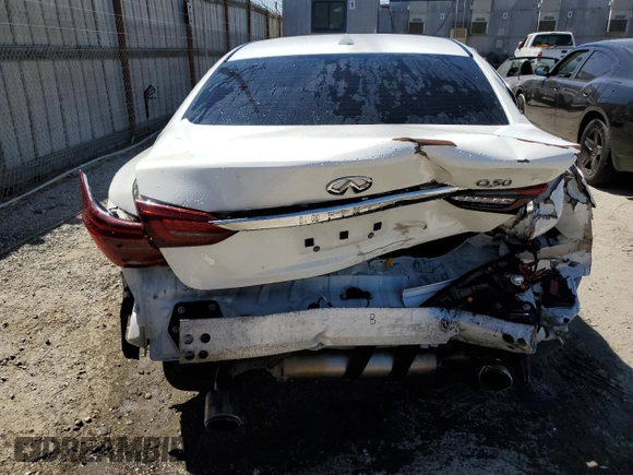 2020 Infiniti Q50 Luxe with VIN JN1EV7AP7LM206654, listed as a Copart auction lot 63908025 with 90,744 mi miles and Clean title. Bid and sale history available at DreamBid. Image 6.