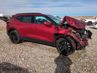 2022 Chevrolet Blazer LT with VIN 3GNKBDRS1NS135509, listed as a Copart auction lot 81934484 with 25,814 mi miles and Salvage Title. Bid and sale history available at carsss.com. Image 4.