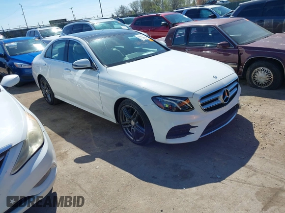 2017 Mercedes-Benz E 300 Luxury with VIN WDDZF4KBXHA102915, listed as a IAAI auction lot 42082617 with 66,641 mi miles and . Bid and sale history available at carsss.com. Image 1.