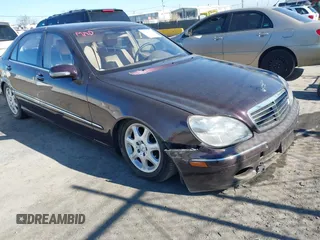 2001 Mercedes-Benz S with VIN WDBNG70J31A146163, listed as a IAAI auction lot 41419062 with 114,529 mi miles. Bid and sale history available at carsss.com. Image 1.