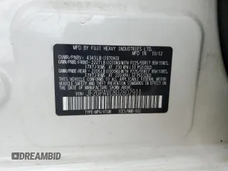 2013 Subaru Crosstrek Premium with VIN JF2GPAVC8D2802911, listed as a Copart auction lot 61432965 with 83,430 mi miles and Salvage title. Bid and sale history available at DreamBid. Image 12.