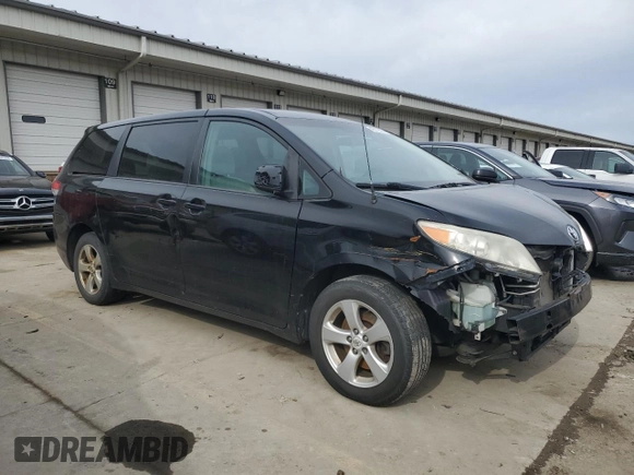 2012 Toyota Sienna with VIN 5TDKA3DC5CS013775, listed as a Copart auction lot 46312695 with 218,890 mi miles and Salvage Title. Bid and sale history available at DreamBid. Image 4.
