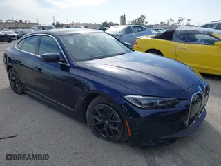 2023 BMW i4 eDrive35 with VIN WBY43AW02PFR10275, listed as a IAAI auction lot 41601066 with 11,301 mi miles. Bid and sale history available at carsss.com. Image 1.
