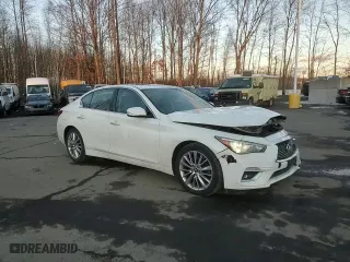2018 Infiniti Q50 3.0t LUXE with VIN JN1EV7AR4JM442631, listed as a Copart auction lot 43940665 with 128,929 mi miles and Salvage Title. Bid and sale history available at carsss.com. Image 10.