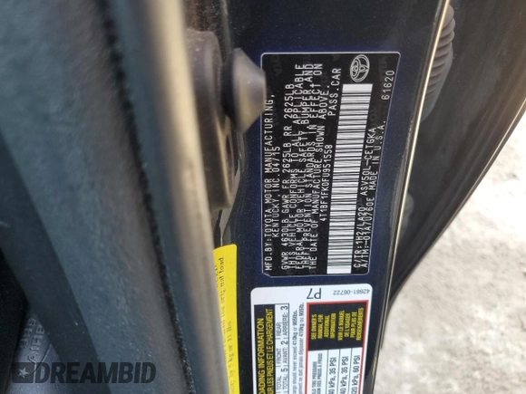 2015 Toyota Camry XLE with VIN 4T1BF1FK0FU951558, listed as a Copart auction lot 49955925 with 190,954 mi miles and Salvage Title. Bid and sale history available at carsss.com. Image 12.