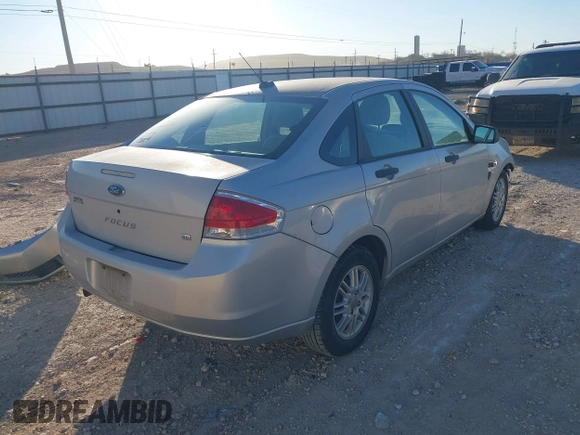 2008 Ford Focus SE with VIN 1FAHP35N98W280472, listed as a IAAI auction lot 41859547 with 178,304 mi miles. Bid and sale history available at carsss.com. Image 4.