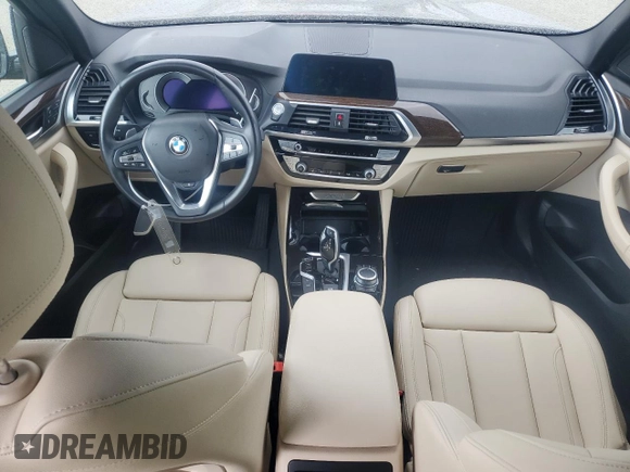 2021 BMW X3 xDrive30i with VIN 5UXTY5C09M9E29882, listed as a Copart auction lot 51461695 with 43,807 mi miles and Salvage Title. Bid and sale history available at DreamBid. Image 8.