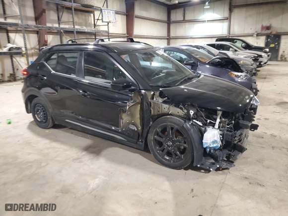 2022 Nissan Kicks SR with VIN 3N1CP5DV0NL494613, listed as a Copart auction lot 82007274 with 20,991 mi miles and Salvage Title. Bid and sale history available at carsss.com. Image 4.