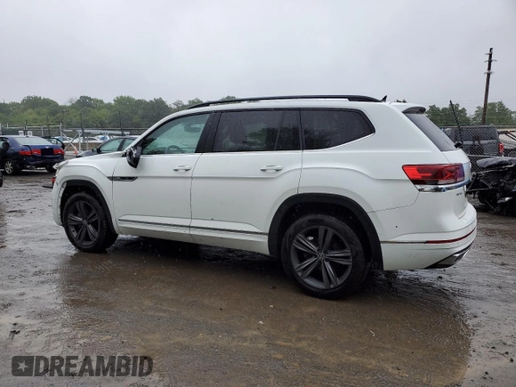 2021 Volkswagen Atlas SE with VIN 1V2RR2CA7MC611353, listed as a Copart auction lot 57562115 with 91,619 mi miles and Salvage title. Bid and sale history available at DreamBid. Image 2.