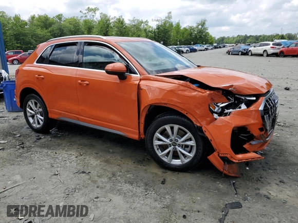 2023 Audi Q3 S line Premium z VIN WA1DECF37P1148165, wystawiony jako Copart lot #60192885 z przebiegiem 27 657 mil mil oraz Szkoda całkowita • Salvage title. Historia ofert i sprzedaży dostępna na DreamBid. Obrazek 4.