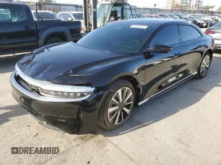 2023 Lucid Air Pure with VIN 50EA1PFA7PA007912, listed as a Copart auction lot 51838045 with 16,661 mi miles and Salvage Title. Bid and sale history available at carsss.com. Image 1.