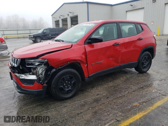 2017 Jeep Compass Sport with VIN 3C4NJCAB7HT668302, listed as a Copart auction lot 86572424 with 217,437 mi miles and Salvage Title. Bid and sale history available at carsss.com. Image 1.