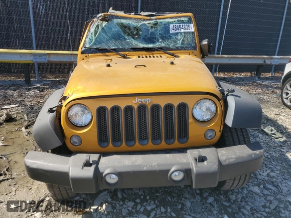 2014 Jeep Wrangler Sport with VIN 1C4AJWAG6EL315052, listed as a Copart auction lot 48494835 with 82,756 mi miles and Salvage Title. Bid and sale history available at carsss.com. Image 5.