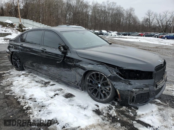 2020 BMW 7 Series 740i with VIN WBA7T2C05LGL18038, listed as a Copart auction lot 41997975 with 74,868 mi miles and Salvage Title. Bid and sale history available at carsss.com. Image 4.