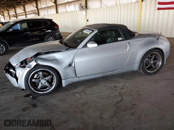 2008 Nissan 350Z Enthusiast with VIN JN1BZ36A88M851177, listed as a Copart auction lot 46493085 with 105,569 mi miles and Salvage Title. Bid and sale history available at DreamBid. Image 1.