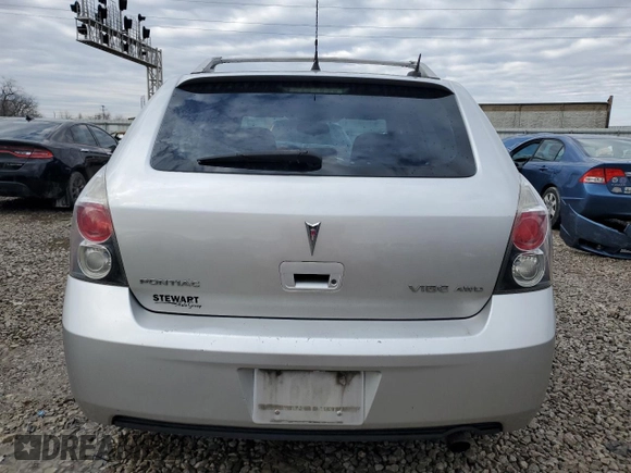 2009 Pontiac Vibe with VIN 5Y2SM67009Z416032, listed as a Copart auction lot 46942865 with 202,848 mi miles and Clean Title. Bid and sale history available at carsss.com. Image 6.
