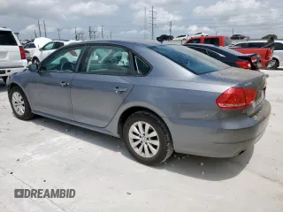 2012 Volkswagen Passat S with VIN 1VWAH7A30CC096307, listed as a Copart auction lot 63199545 with 120,348 mi miles and Salvage title. Bid and sale history available at DreamBid. Image 2.