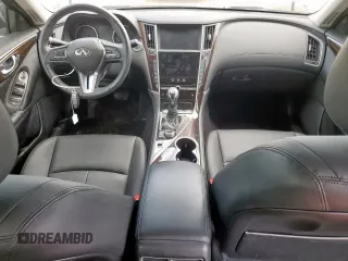 2018 Infiniti Q50 Luxe with VIN JN1EV7AP9JM592281, listed as a Copart auction lot 63676555 with 40,249 mi miles and Salvage title. Bid and sale history available at DreamBid. Image 8.