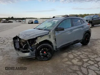 2021 Hyundai Kona Night Edition with VIN KM8K6CA52MU699063, listed as a Copart auction lot 45216775 with 58,340 mi miles and Salvage Title. Bid and sale history available at carsss.com. Image 1.