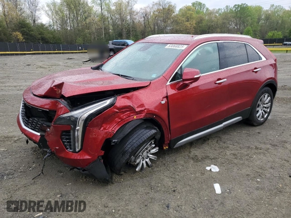 2021 Cadillac XT4 FWD Premium Luxury with VIN 1GYFZCR40MF011603, listed as a Copart auction lot 53068825 with 84,919 mi miles and Salvage title. Bid and sale history available at DreamBid. Image 1.