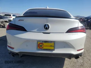 2023 Acura Integra Technology with VIN 19UDE4H62PA013504, listed as a Copart auction lot 57128995 with 7,913 mi miles and Salvage title. Bid and sale history available at DreamBid. Image 6.