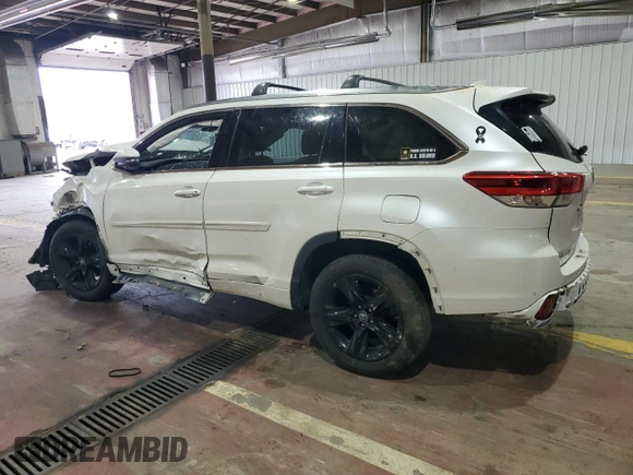 2018 Toyota Highlander Limited with VIN 5TDDZRFH6JS901073, listed as a Copart auction lot 62662115 with Not provided miles and Salvage title. Bid and sale history available at DreamBid. Image 2.
