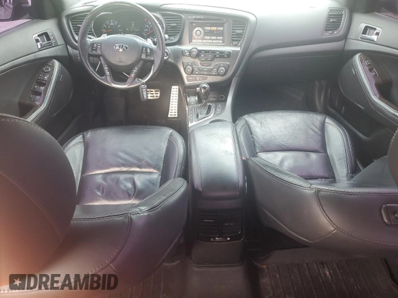 2013 Kia Optima SX with VIN 5XXGR4A62DG116593, listed as a Copart auction lot 59696705 with 120,248 mi miles and Salvage title. Bid and sale history available at DreamBid. Image 8.
