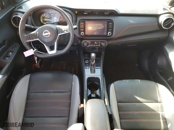 2022 Nissan Kicks SR with VIN 3N1CP5DVXNL494120, listed as a Copart auction lot 47096275 with 21,070 mi miles and Salvage Title. Bid and sale history available at carsss.com. Image 8.