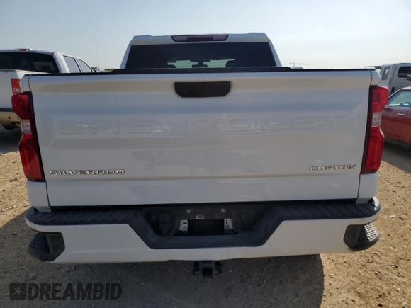 2022 Chevrolet Silverado 1500 Custom with VIN 3GCPWBEK7NG131092, listed as a Copart auction lot 50351115 with 58,409 mi miles and Salvage Title. Bid and sale history available at DreamBid. Image 6.