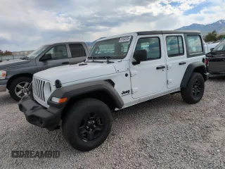2023 Jeep Wrangler Sport S z VIN 1C4HJXDN5PW678653, wystawiony jako Copart lot #57464705 z przebiegiem 22 154 mil mil oraz Szkoda całkowita • Salvage title. Historia ofert i sprzedaży dostępna na DreamBid. Obrazek 1.