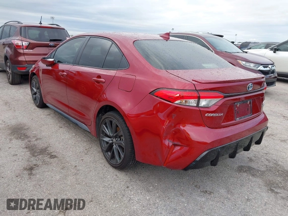 2024 Toyota Corolla Hybrid LE with VIN JTDBCMFE0RJ020198, listed as a IAAI auction lot 40510015 with 35,230 mi miles. Bid and sale history available at carsss.com. Image 3.