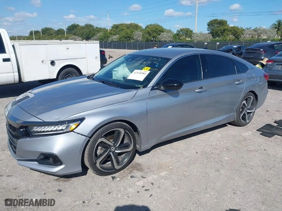 2022 Honda Accord Sedan Sport SE with VIN 1HGCV1F48NA046600, listed as a IAAI auction lot 41510584 with 140952 miles. Bid and sale history available at carsss.com. Image 2.